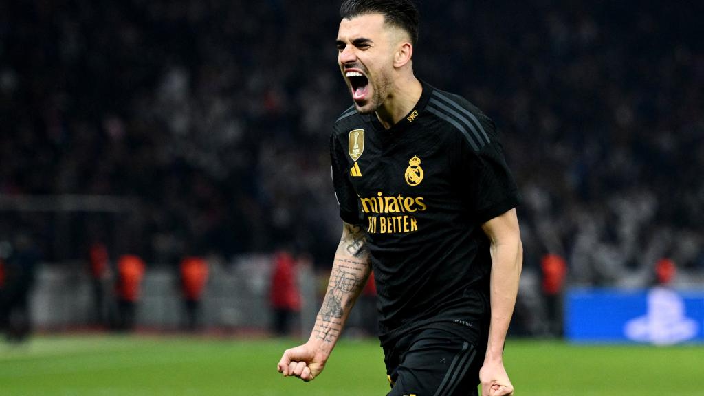 Dani Ceballos celebra su gol frente al Unión Berlín.