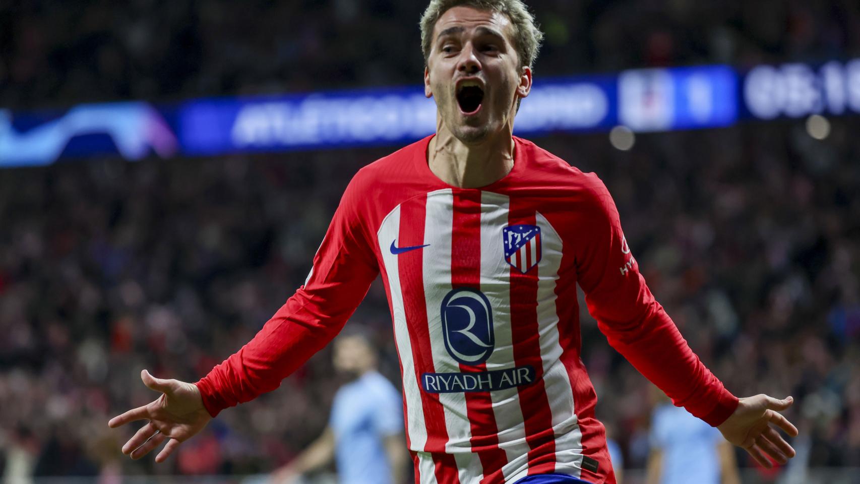 Griezmann celebra su gol frente a la Lazio