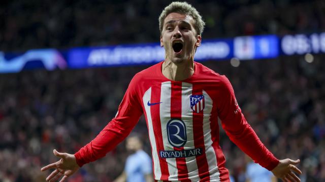 Griezmann celebra su gol frente a la Lazio