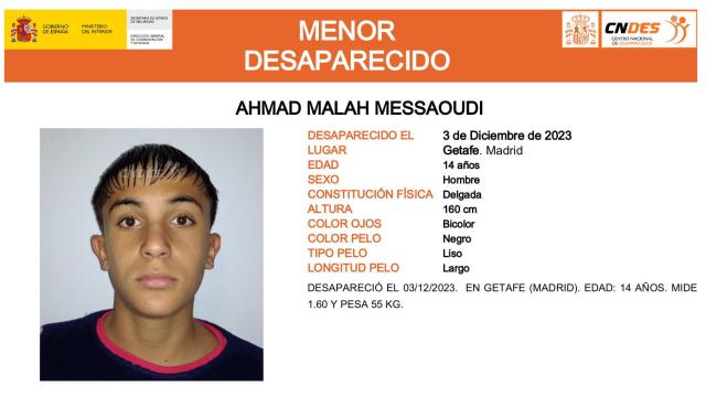 Ficha de la desaparición.