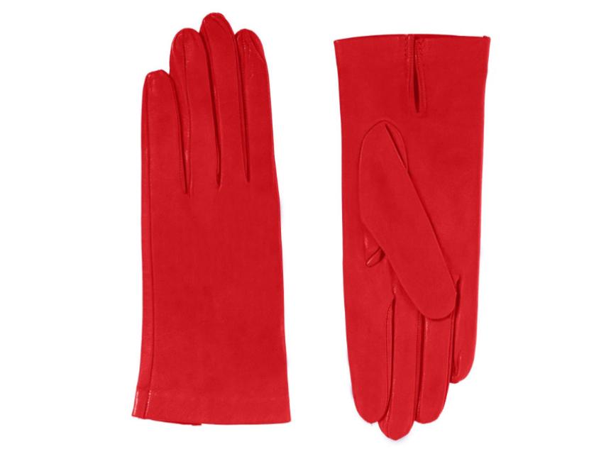 Guantes rojos.