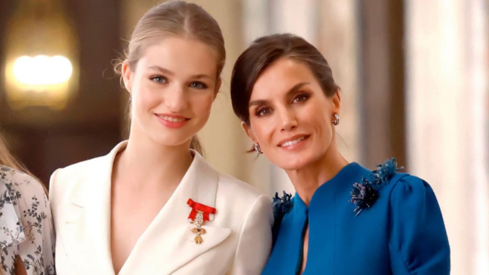 Letizia y Leonor, en el Christmas 2023.