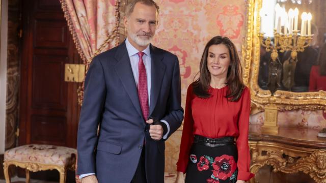 Los Reyes, en el Palacio Real.