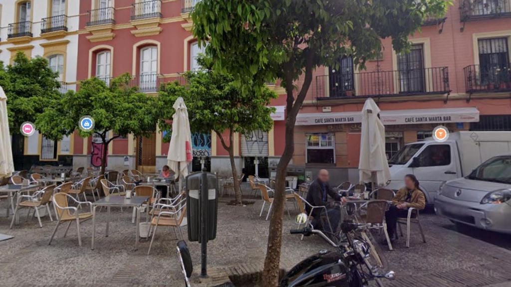 El bar Santa Marta.