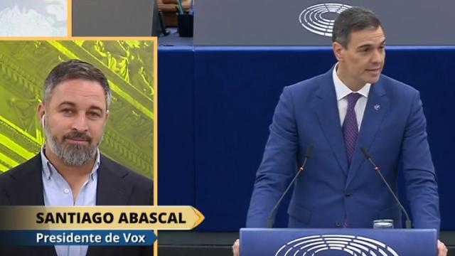 El líder de Vos, Santiago Abascal, este jueves en una entrevista en Telecinco.