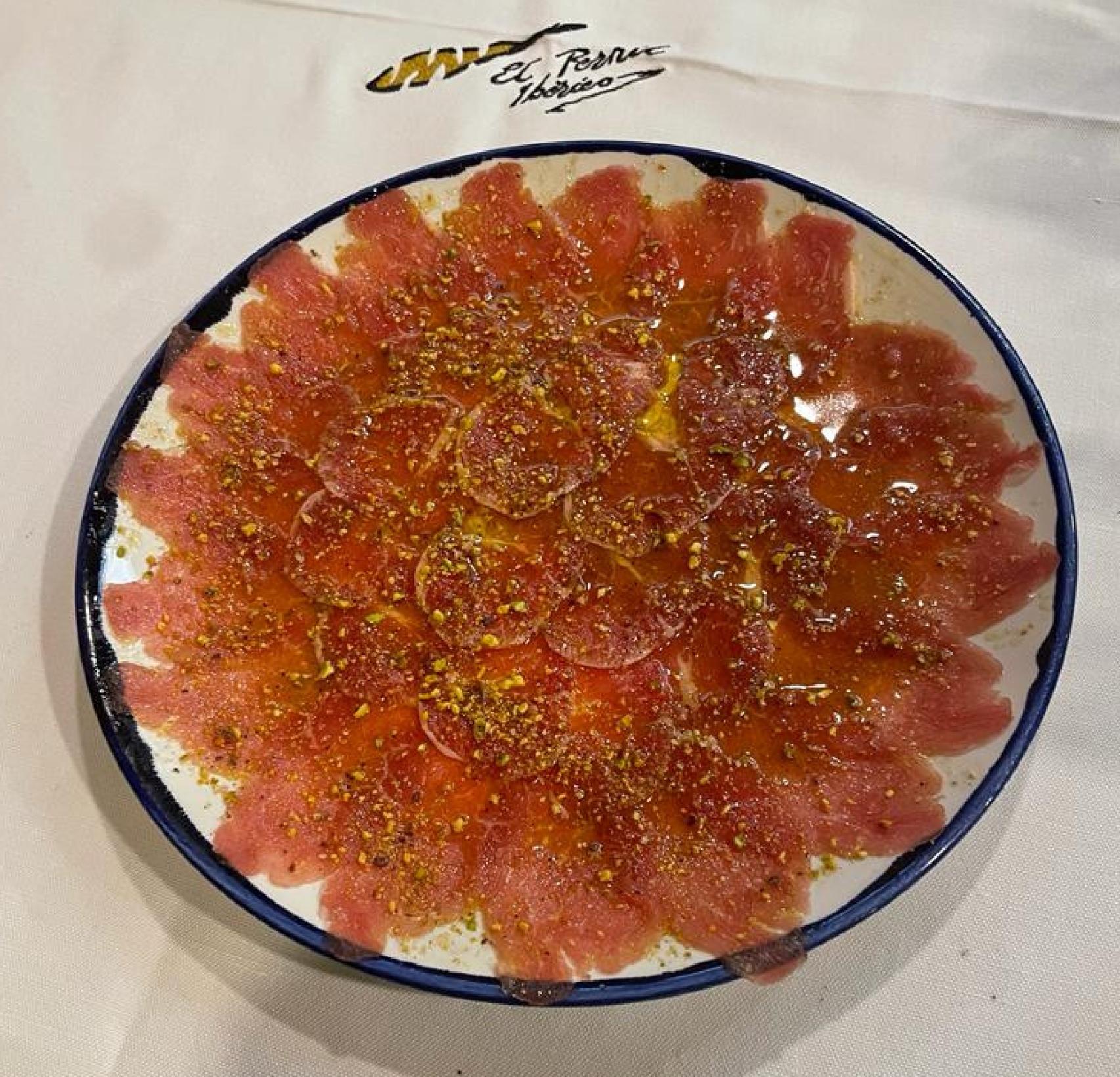 Carpaccio de solomillo ibérico en El Pernil de Guijuelo