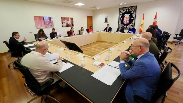 Imagen de la Junta de Portavoces celebrada este jueves en las Cortes de Castilla y León.