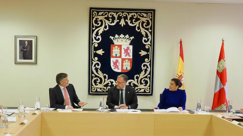 Imagen de la reunión de la Mesa de las Cortes de este jueves.