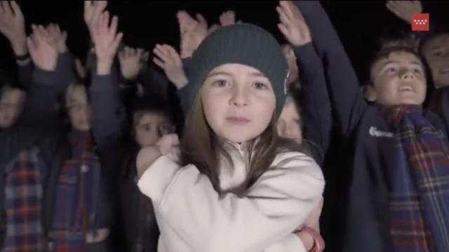 Lucía Torres en el villancico de la Comunidad de Madrid.