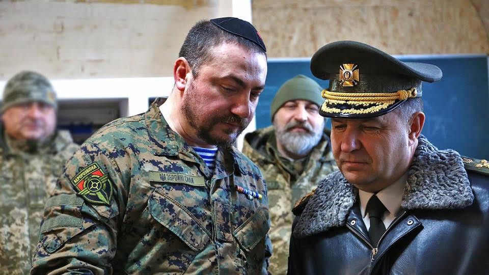 Nathan Chazin en una imagen en el batallón Azov.