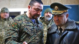 Nathan Chazin en una imagen en el batallón Azov.