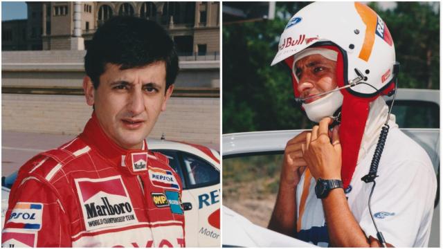 El copiloto coruñés Luis Moya.