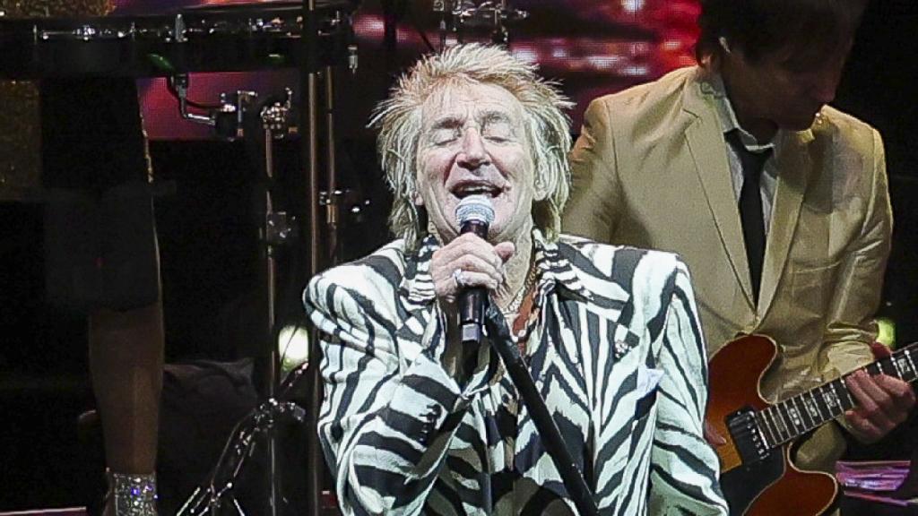 Rod Stewart en el concierto de Navidades Starlite este jueves en Madrid.