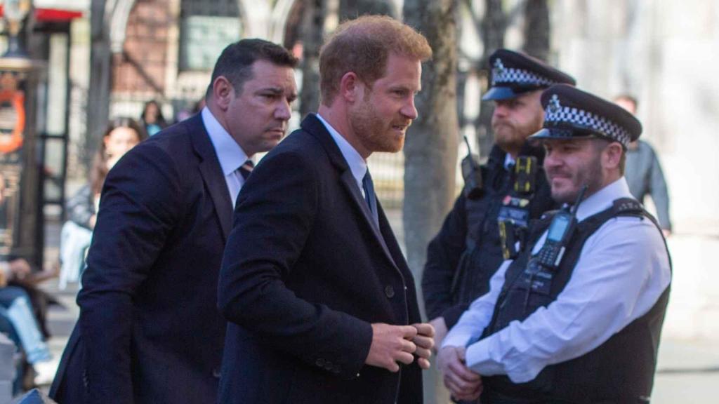 El príncipe Harry en marzo de 2023, acudiendo a declarar en Londres.