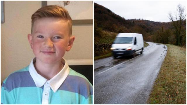 Una foto sin fecha de Alex Batty, y el tramo de la carretera D16 del sur de Francia en el que apareció este miércoles.