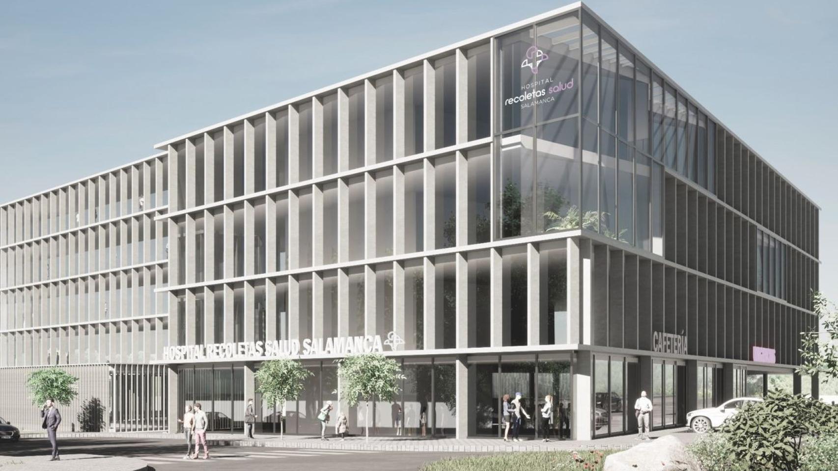 Imagen del nuevo hospital de alta tecnología que se construirá en la localidad por parte de Recoletas Salud