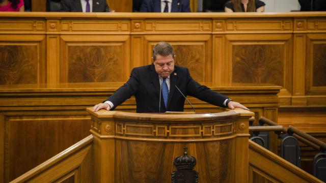 El presidente de Castilla-La Mancha, Emiliano García-Page, el pasado 5 de julio durante su debate de investidura.