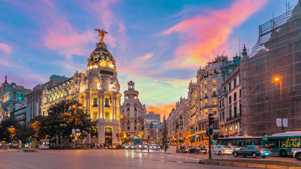 La Gran Vía de Madrid.