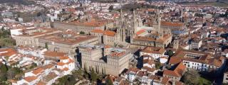 Vista aérea de Santiago de Compostela.