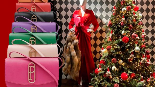 Escaparate de Factory Shop, con diseño y bolsos ‘Couture’ de Pertegaz