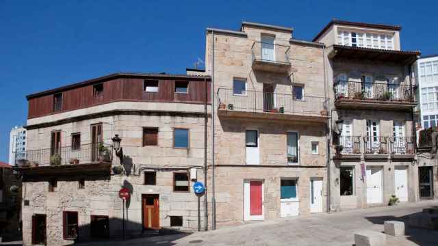 Edificios en el Casco Vello de Vigo.