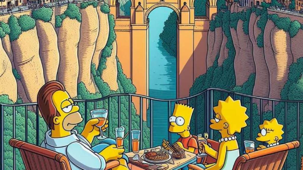 Los Simpsons en Ronda.