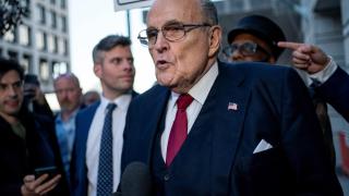 Rudy Giuliani llegando al juzgado en Washington.