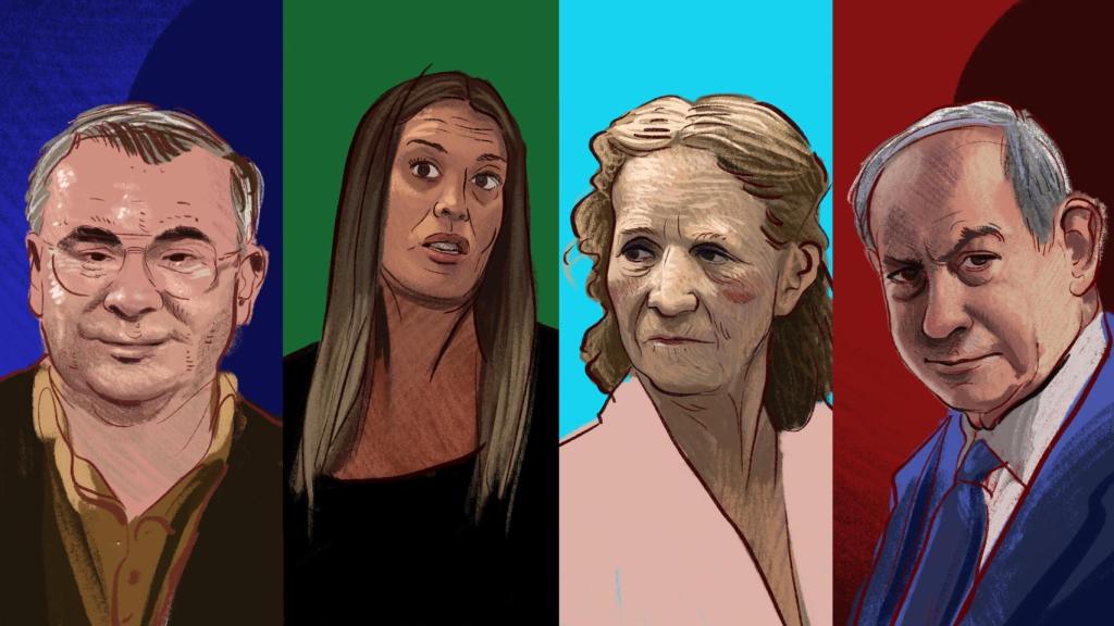 Jorge Javier Vázquez, Míriam Nogueras, Benjamin Netanyahu y Elena de Borbón.