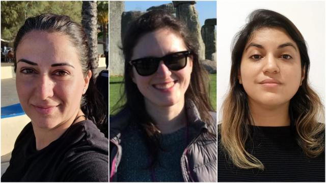 Patricia Goncalves,  Vivian Bustos y Claudia Villena.