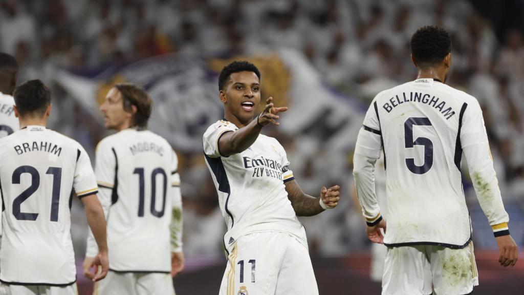 Rodrygo celebra su gol contra el Villarreal