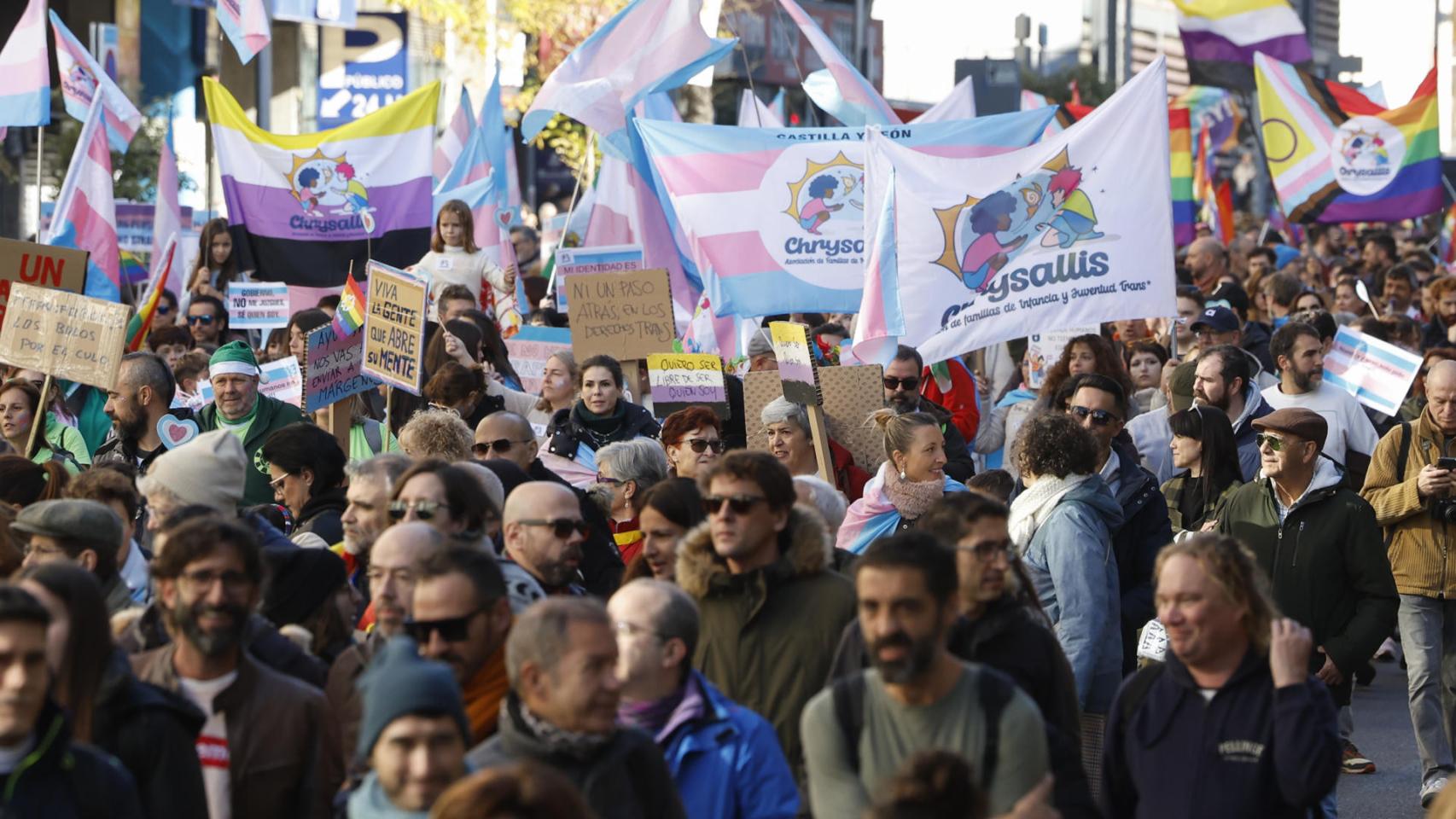 Entidades LGTBIQ+ se manifiestan en Madrid.