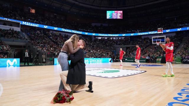 Pablo y Paula, en la pedida.