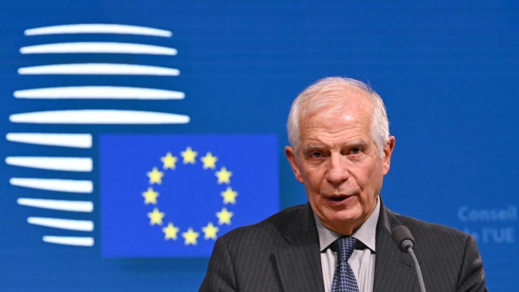 El jefe de la diplomacia europea, Josep Borrell, en una rueda de prensa