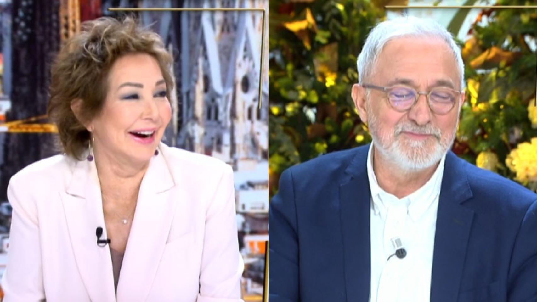 Ana Rosa Quintana y Javier Sardà en 'TardeAR'.