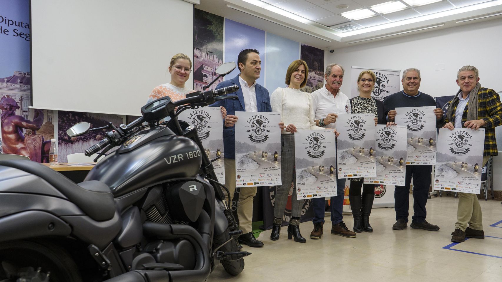 Presentación en la Diputación de La Leyenda, una concentración motera de la provincia de Segovia