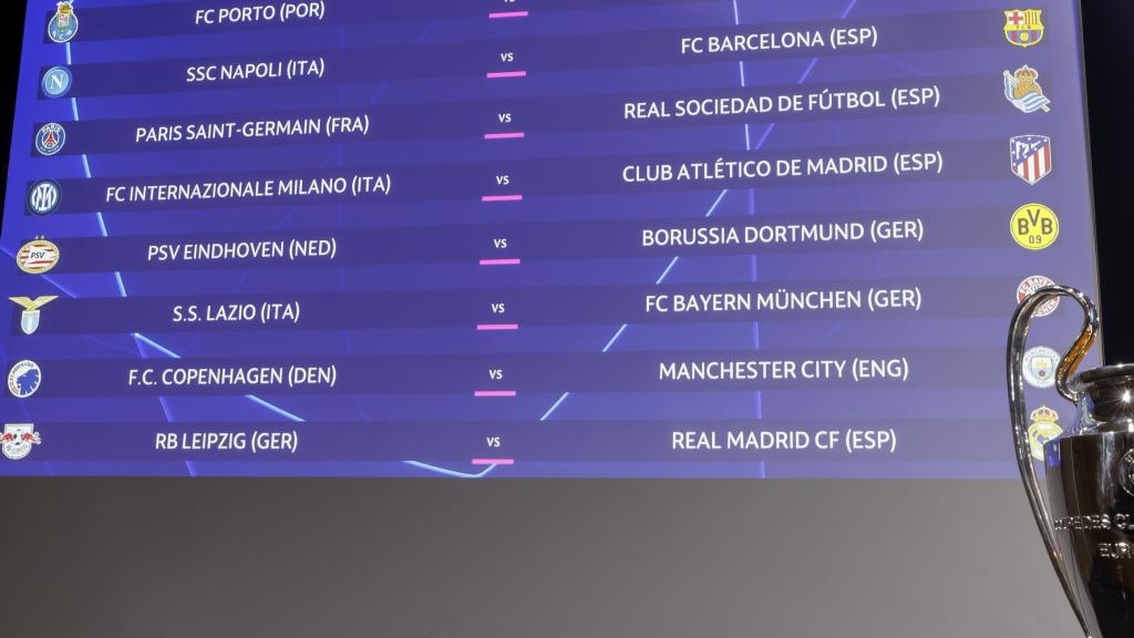 Sorteo de octavos de final de la Champions League