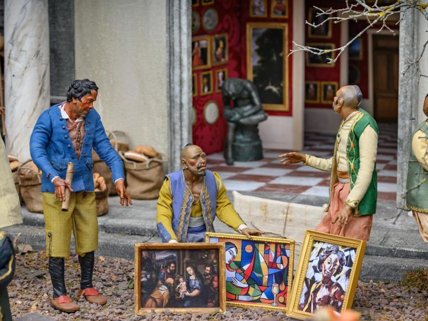 Detalle del Belén napolitano del Palacio Real