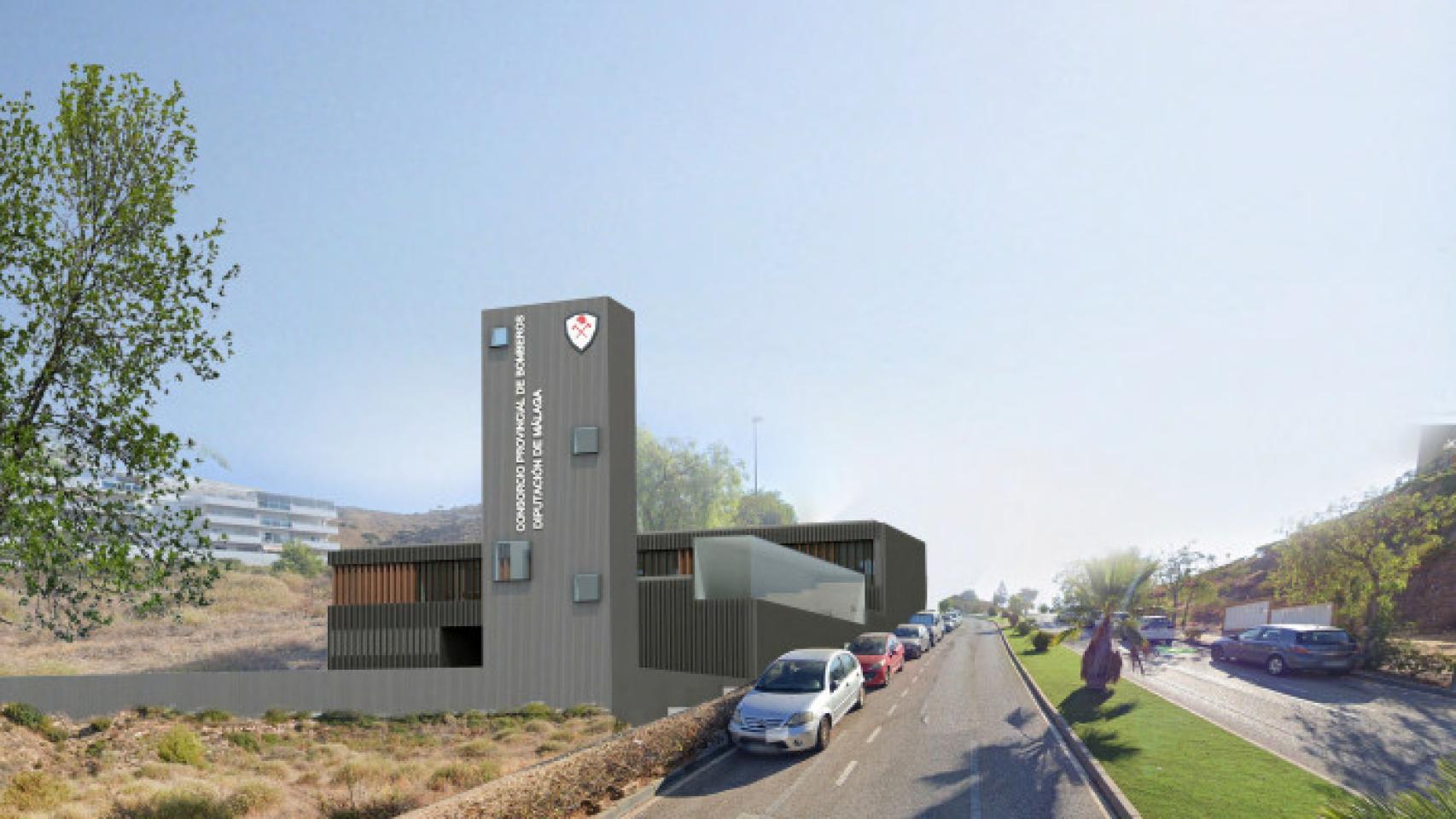 Diseño del nuevo parque de bomberos de Rincón de la Victoria.