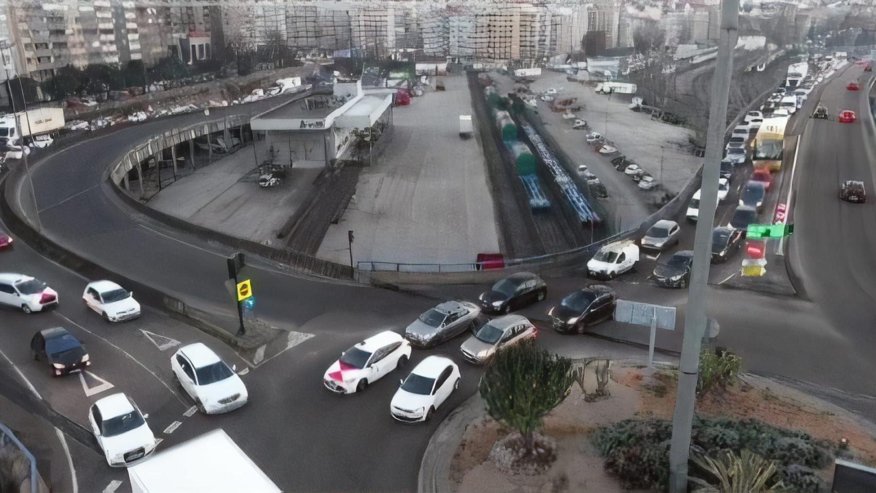 Cámara de tráfico a la salida del túnel de Beiramar, a 18 de diciembre de 2023.
