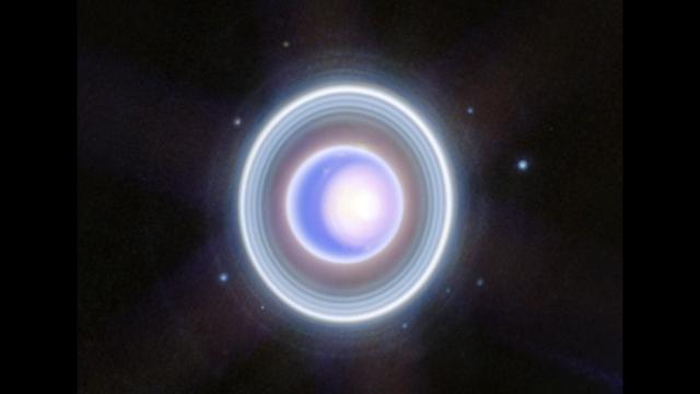 Urano fotografiado por el Webb.