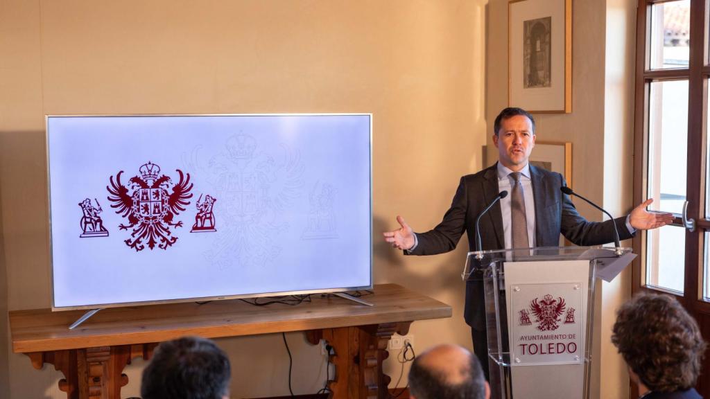El alcalde de Toledo durante su intervención.
