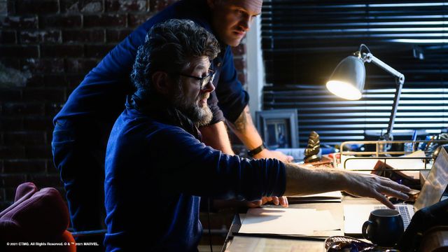Tom Hardy y el director Andy Serkis en la segunda parte de 'Venom'.