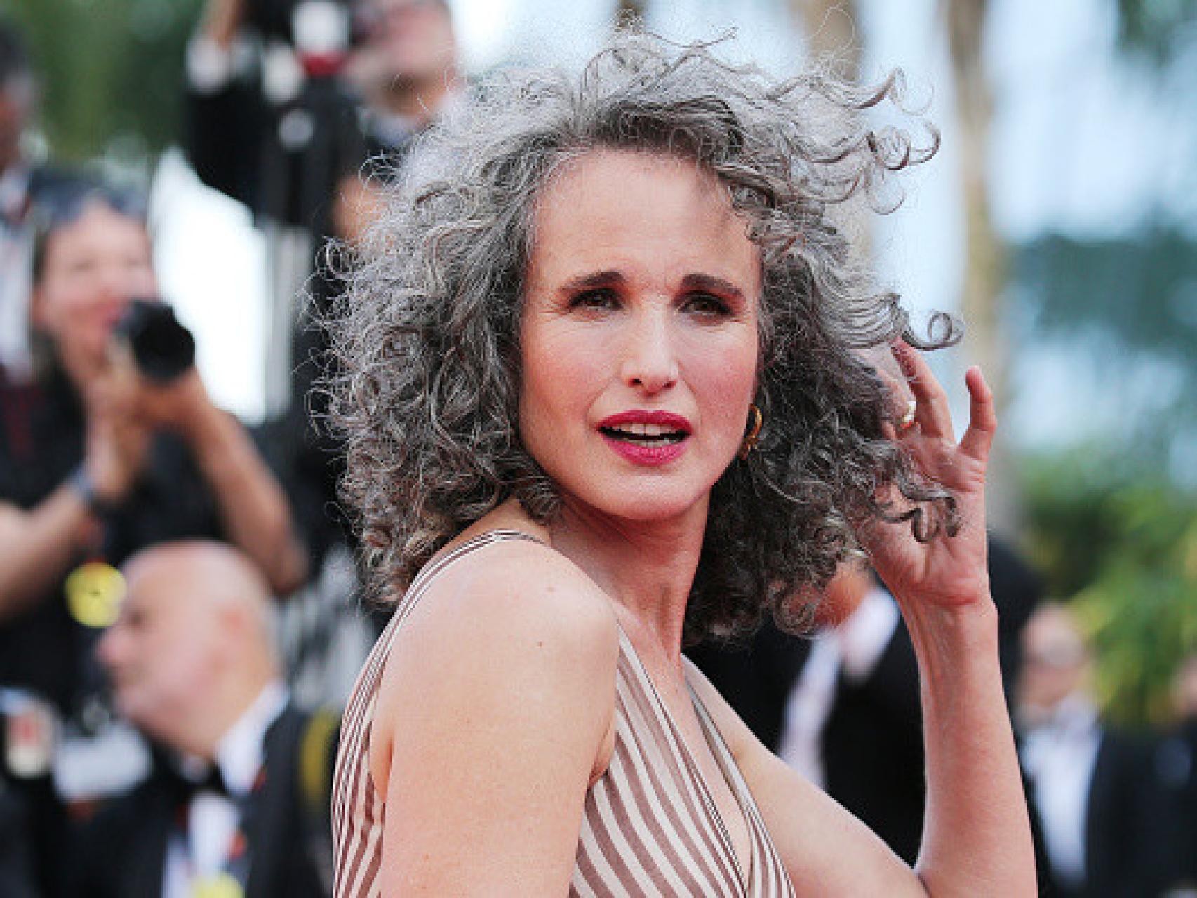 La actriz Andie MacDowell en 2022 en  el Festival de Cannes