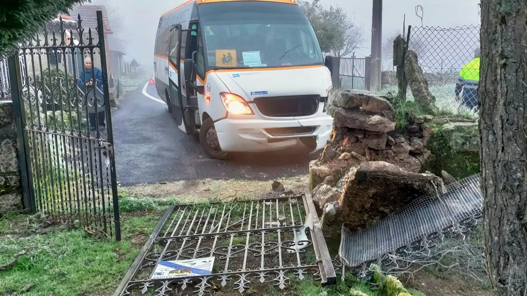 Imagen del autobús tras el suceso.