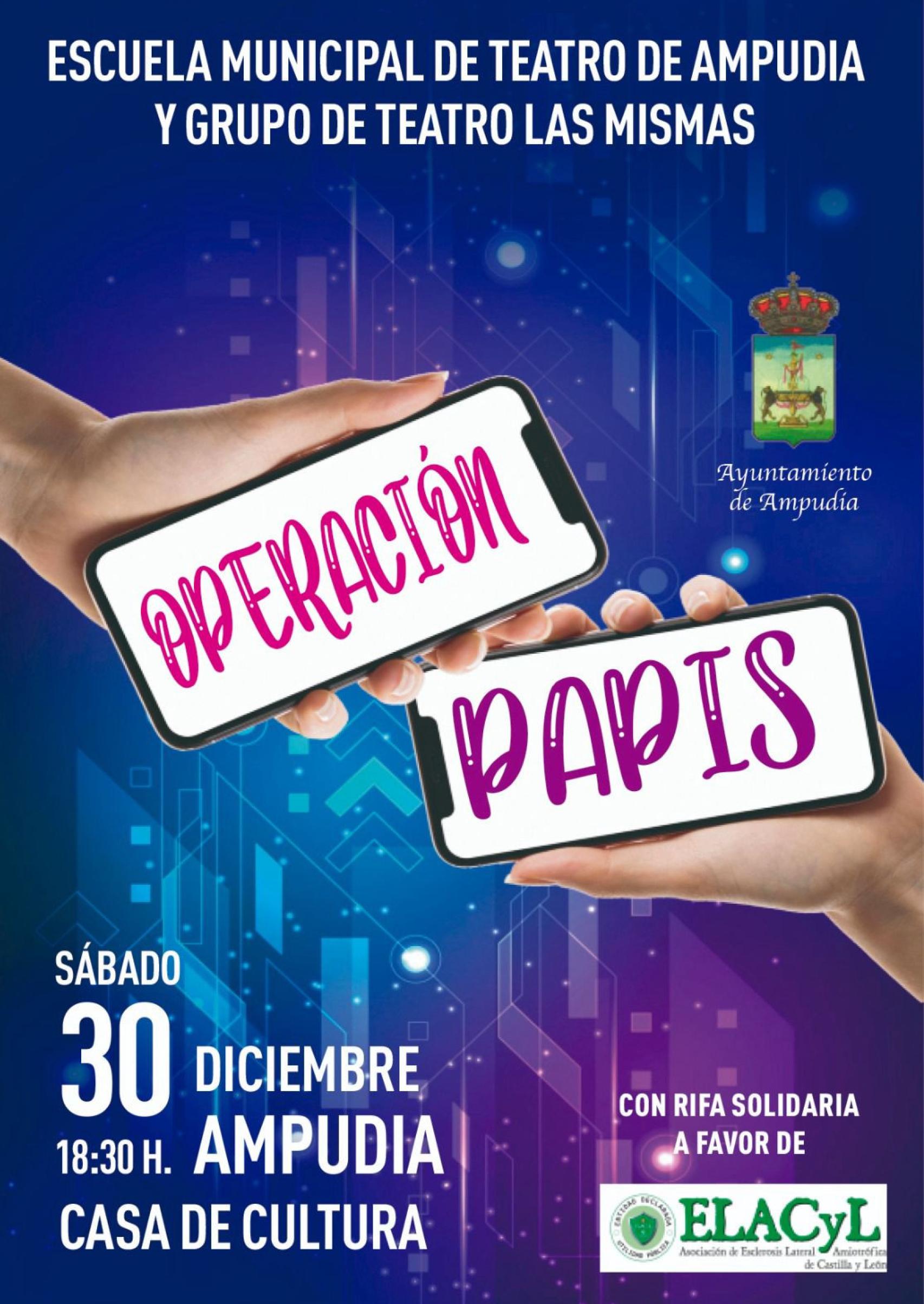 Imagen del cartel de la obra que se va a representar en Ampudia