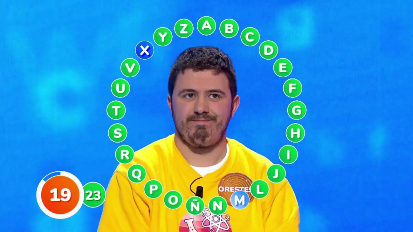 Orestes Barbero en 'Pasapalabra'.