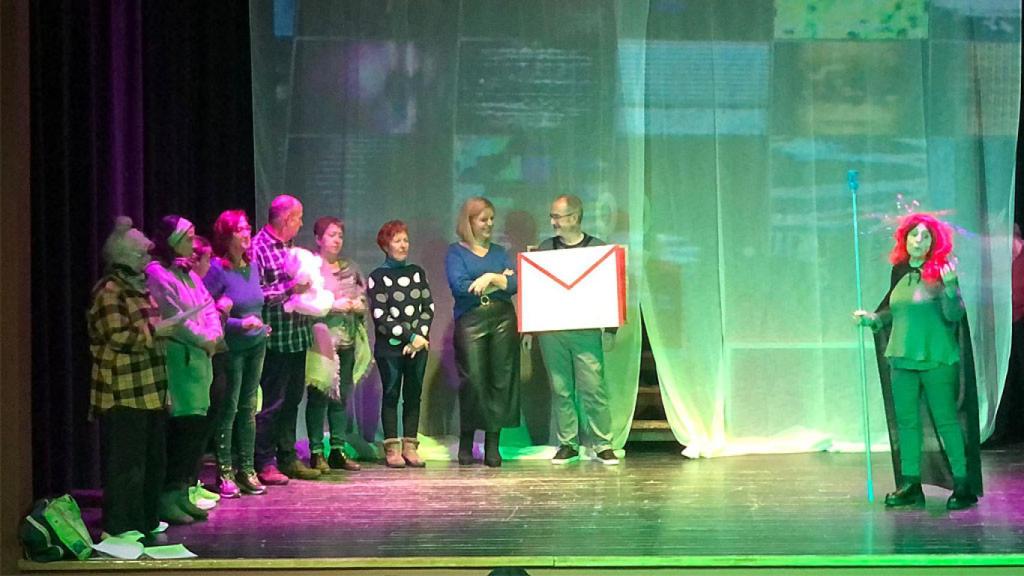 Un ensayo de la obra de teatro solidaria que se celebrará en Ampudia
