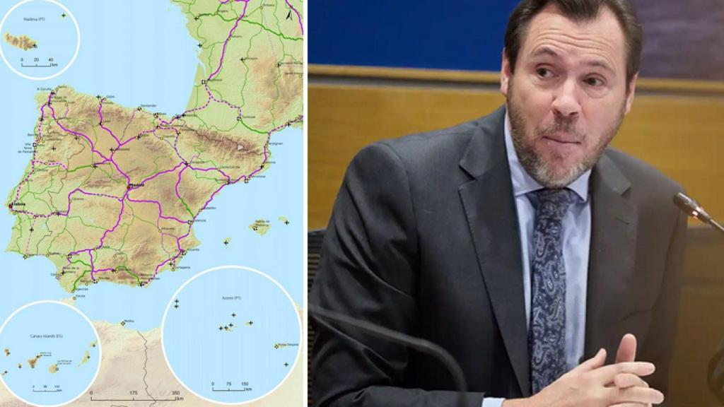 Puente y el mapa en el que aparece la U de Olmedo