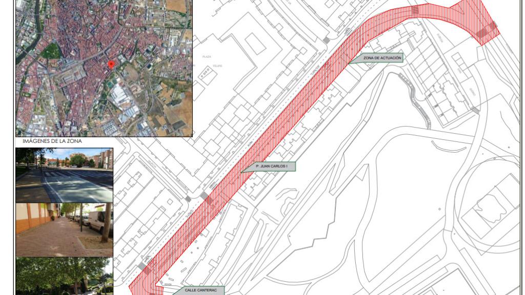 Emplazamiento nuevo tramo de carril bici en Valladolid
