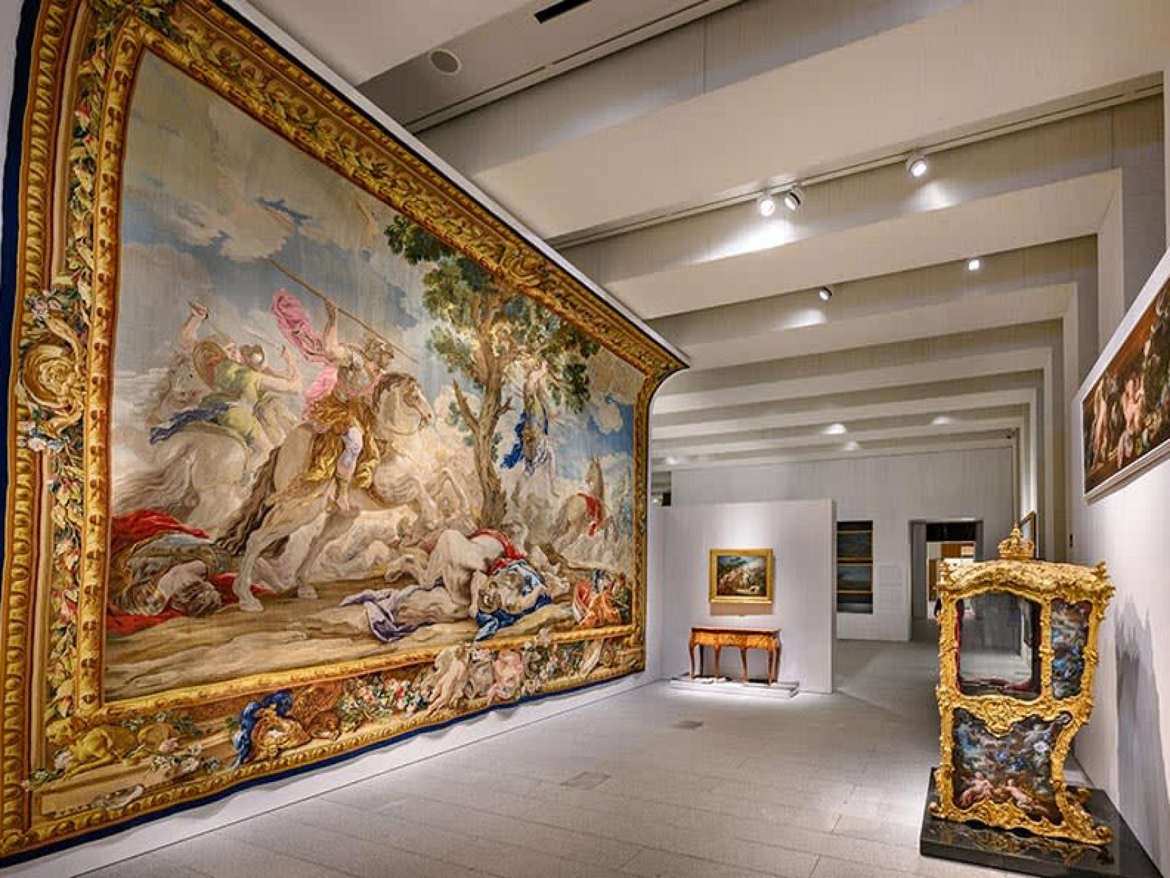 Vista de la Sala de los Borbones en la Galería de las Colecciones Reales
